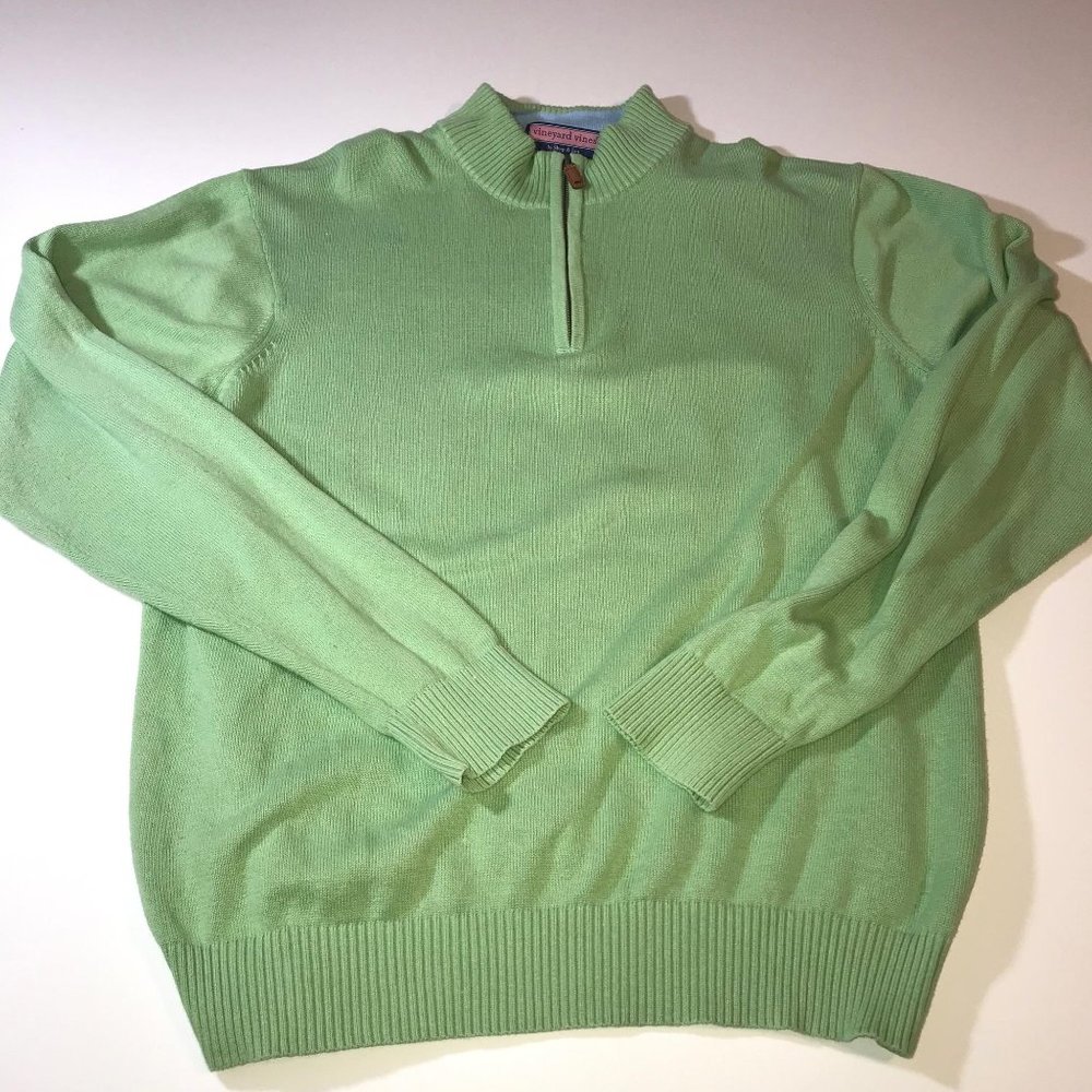 Vineyard Vines Green 1/4 Zip Pullover - Picture 1 of 4